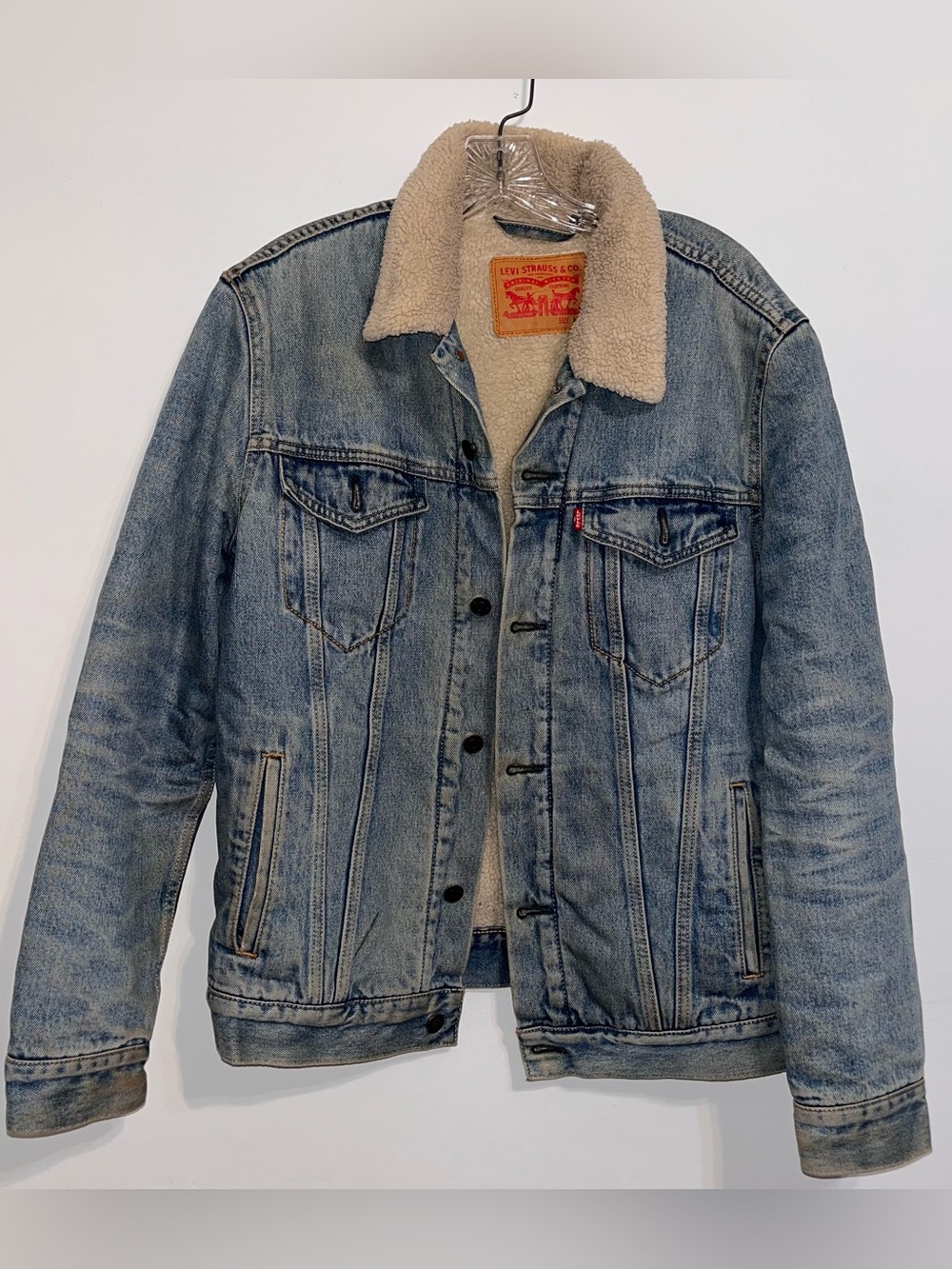 Levi's Light Blue Denim Sherpa-Lined Jacket